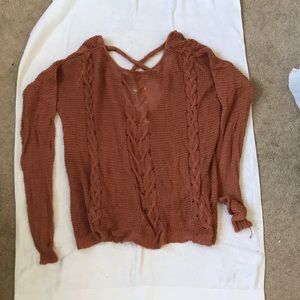 Copper knit sweater